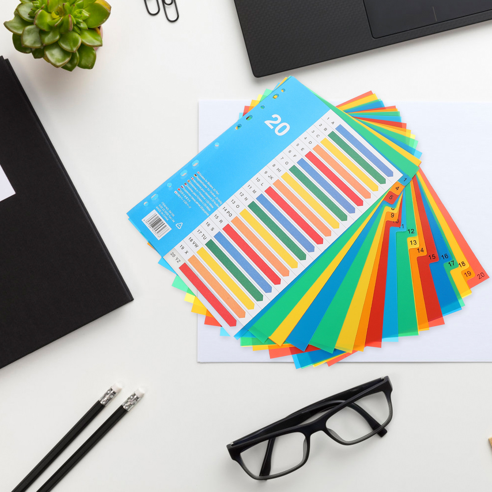 5Pcs Binder Dividers Colorful  - Tab Divider A4 评论和价格