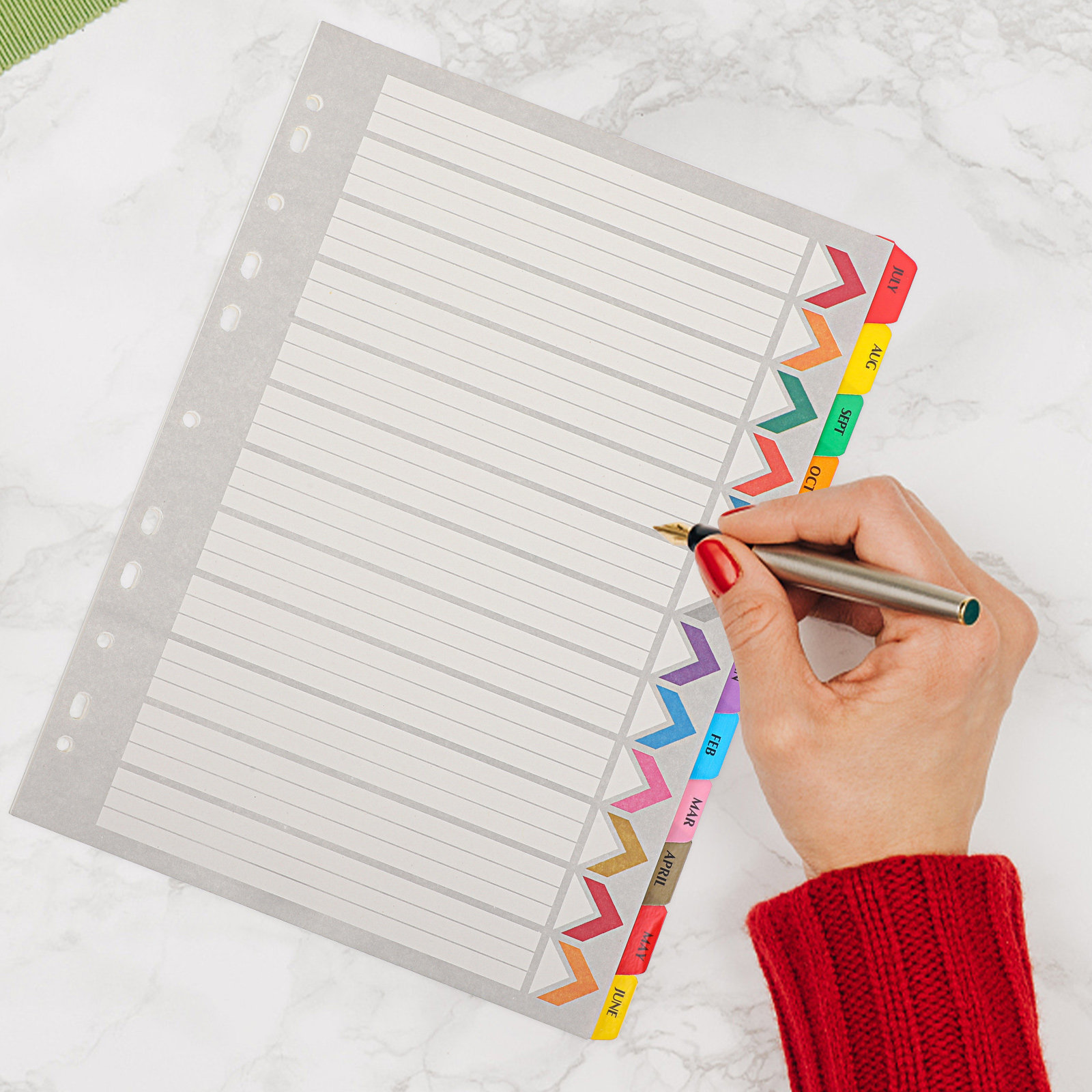 12Sheets Index Binder Dividers - Tab Divider A4 评论和价格