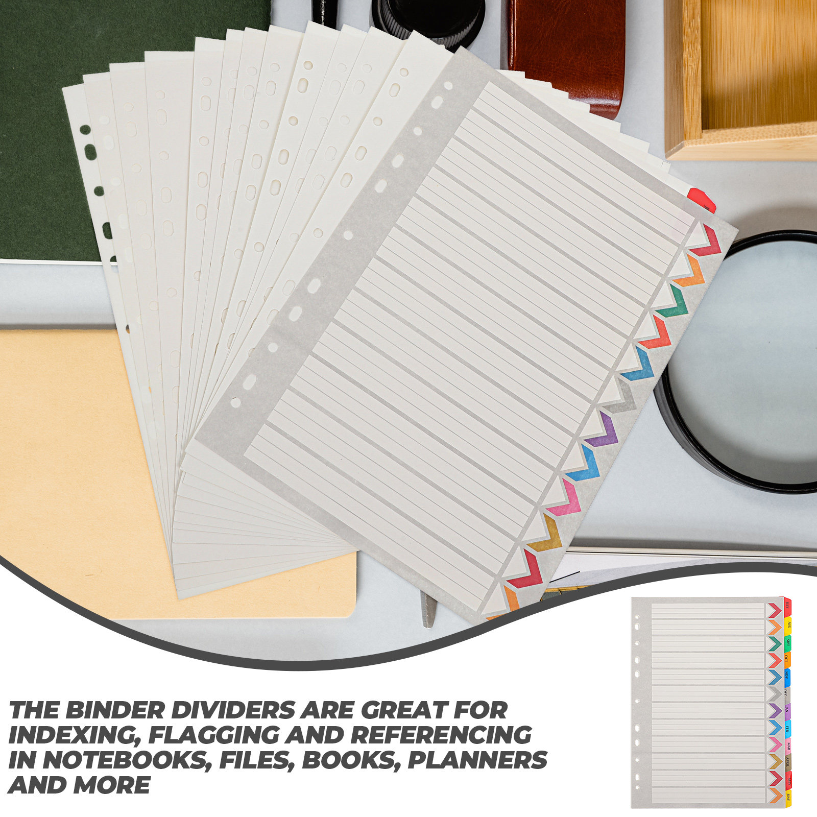 12Sheets Index Binder Dividers - Tab Divider A4 评论和价格