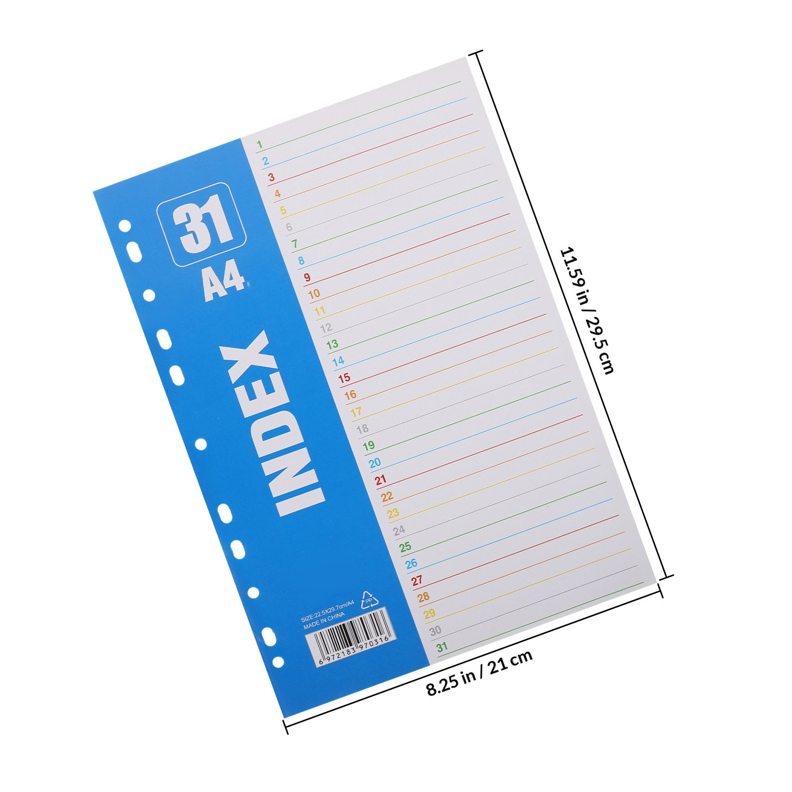 1Set Number Index Page A4 11-H - Tab Divider A4 评论和价格